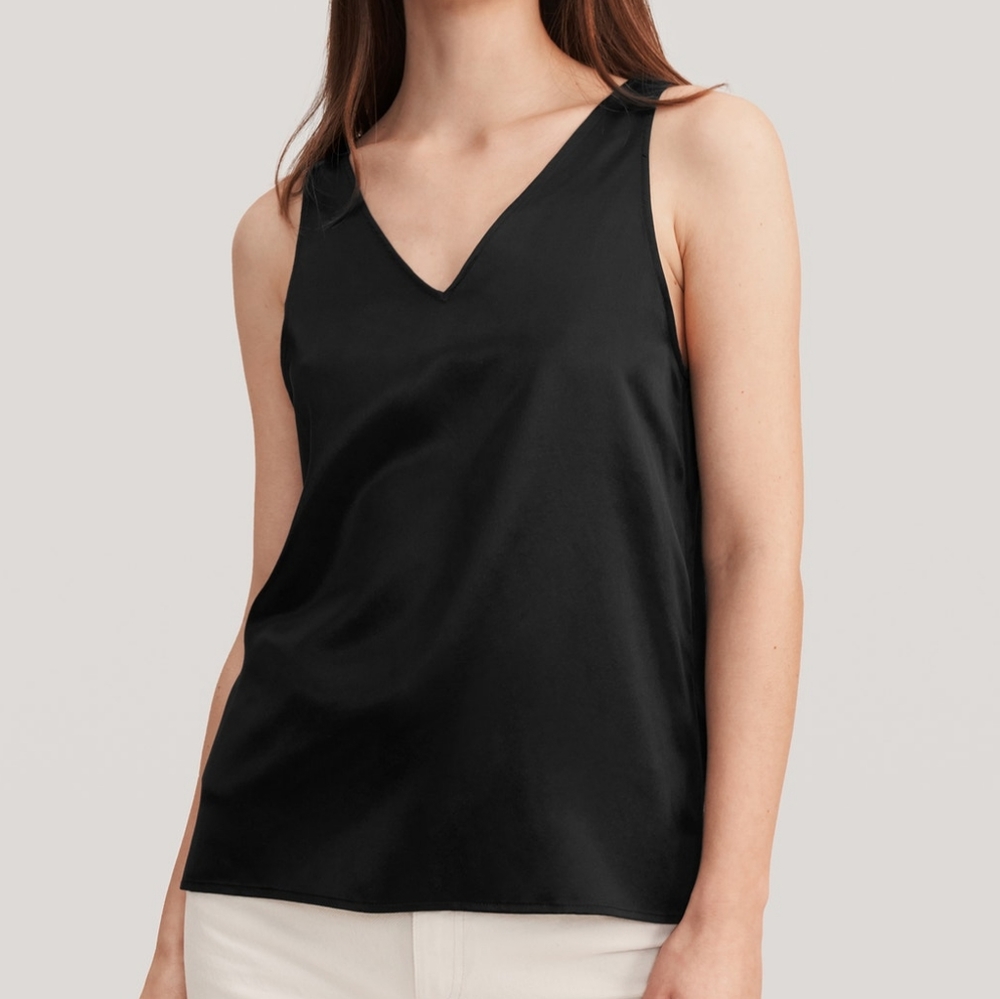 NWT LilySilk V-neck Sleeveless Silk Tank Top